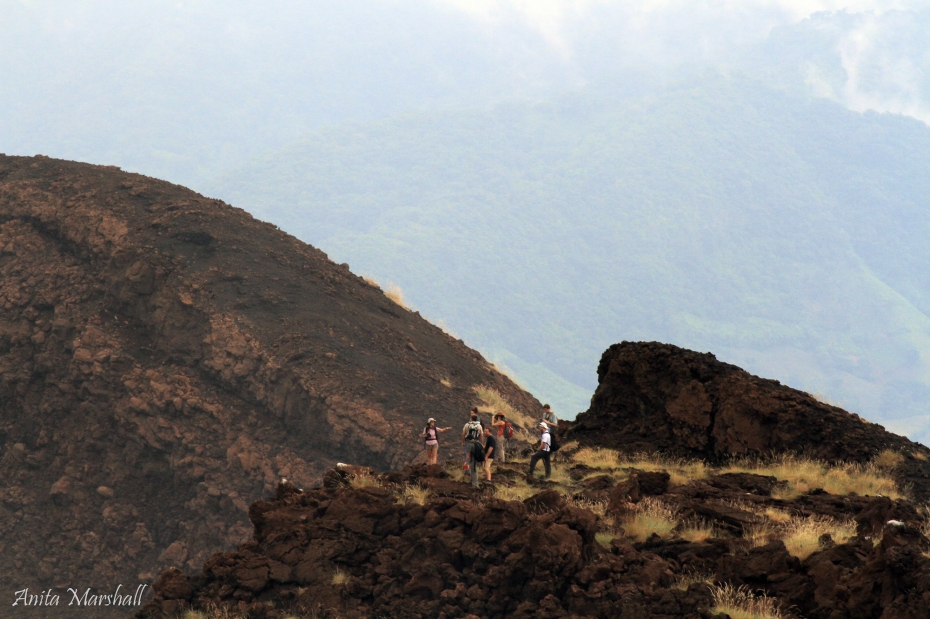 Volcanology students at Masaya Volcano